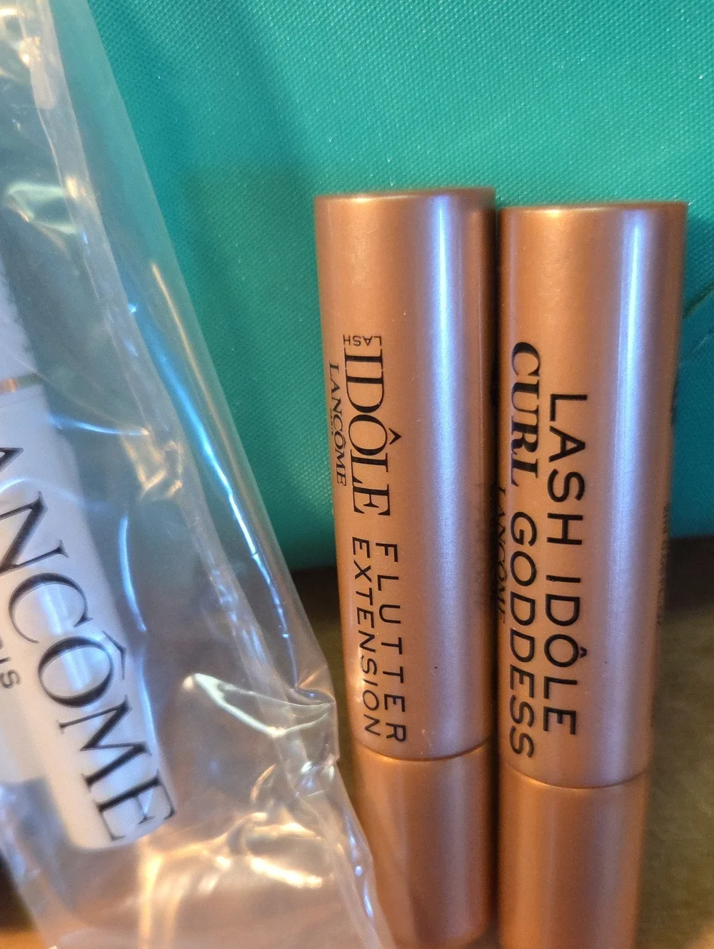 Lancôme Idôle Lash & Cream Set with Teal Pouch